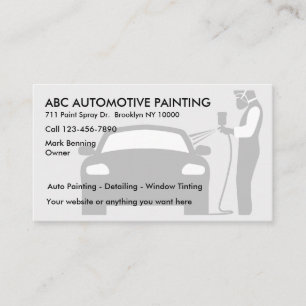 Automotive Painting Body Shop Affärskort Visitkort