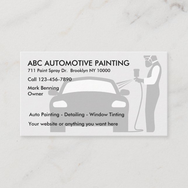 Automotive Painting Body Shop Affärskort Visitkort (Framsida)