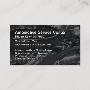 Automotive Service Center Visitkort