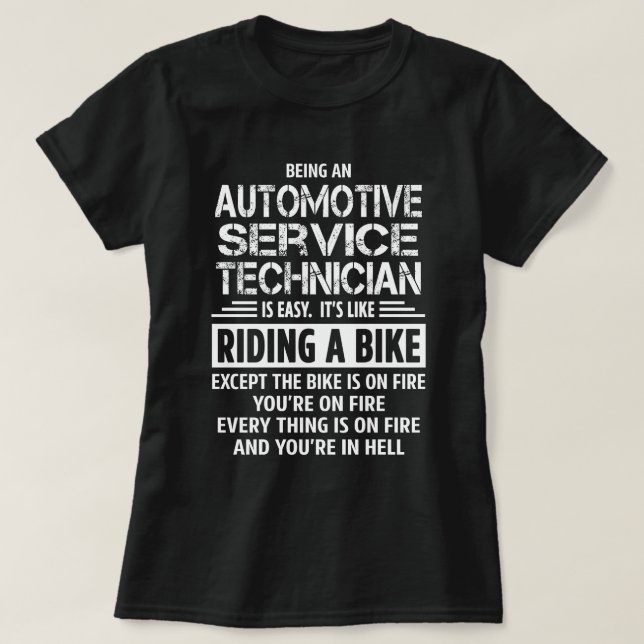 Automotive Service Technician T Shirt (Design framsida)