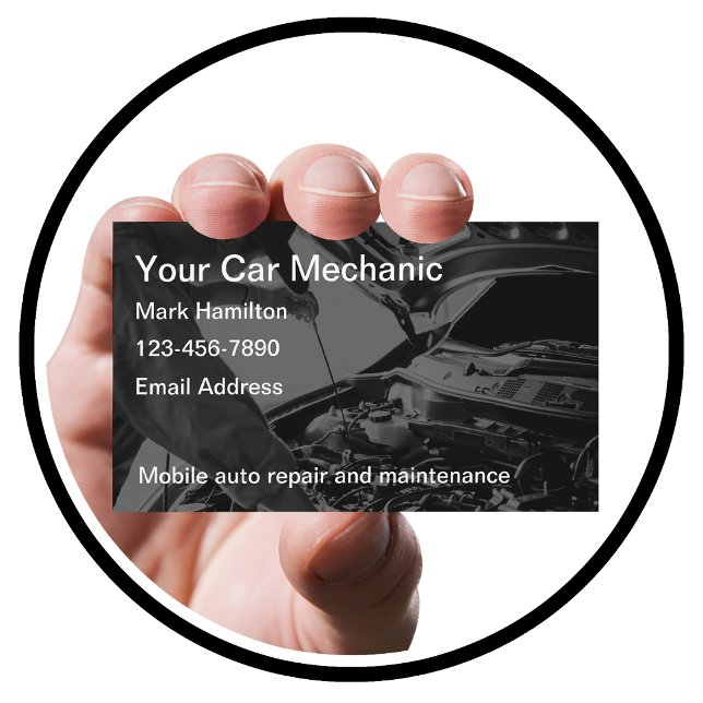 Automotive Services Car Mechanic Visitkort (Skapare uppladdad)