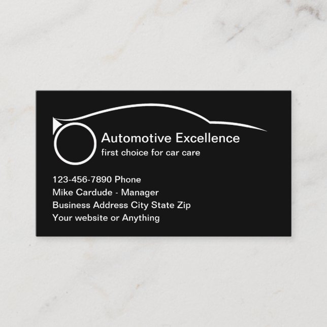 Automotive Services Cool Business Cards Visitkort (Framsida)
