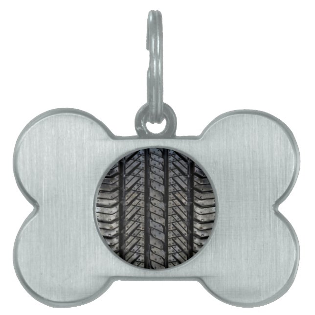 Automotive Stil Decor för Däck-gummi-tråd ID-bricka Husdjur (Framsidan)