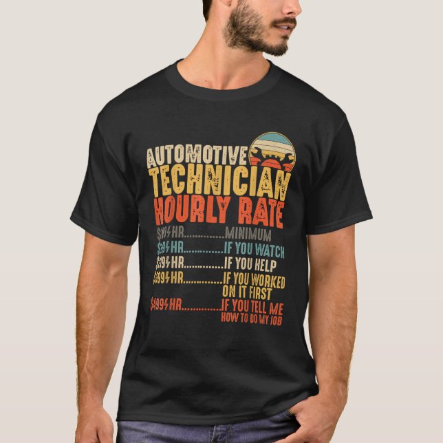 Automotive Technician-presentationer - pris per ti T Shirt (Framsida)