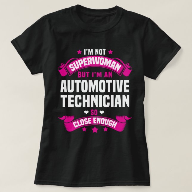 Automotive Technician T Shirt (Design framsida)