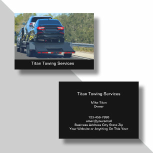 Automotive Tow Lastbil Roadside Affärskort Visitkort