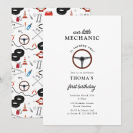 Automotive Verktyg Boy Barns födelsedag Inbjudningar