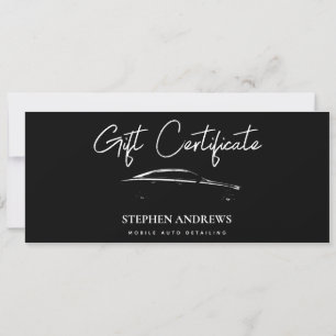 Autonidentifierar Städning gifts-certifikatkupong