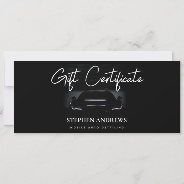 Autonidentifierar Städning gifts-certifikatkupong (Baksida)