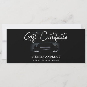 Autonidentifierar Städning gifts-certifikatkupong