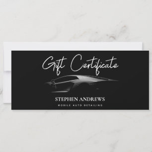 Autonidentifierar Städning gifts-certifikatkupong