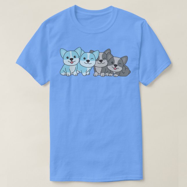 Autoseual Pride Lgbtq Hundar Autoseual Corgi43 T Shirt (Design framsida)