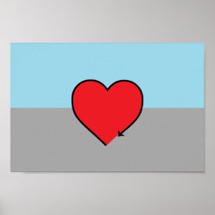 Autosexuell stolthetsflagga och symbol poster