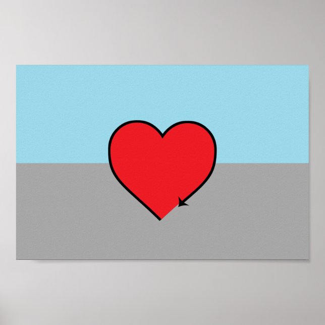 Autosexuell stolthetsflagga och symbol poster (Framsidan)