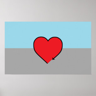 Autosexuell stolthetsflagga och symbol poster