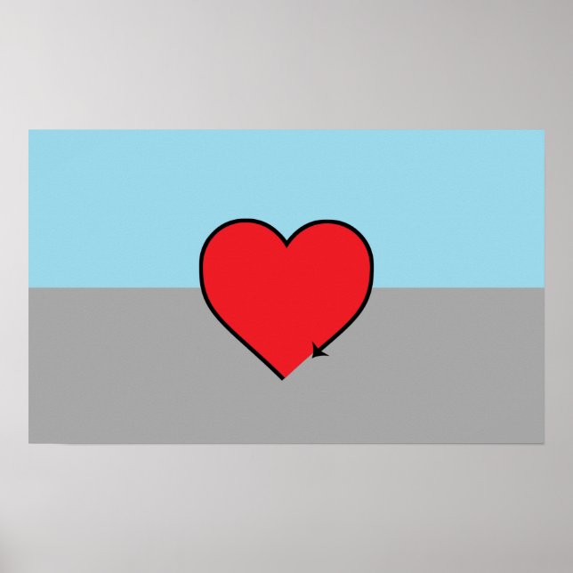 Autosexuell stolthetsflagga och symbol poster (Framsidan)