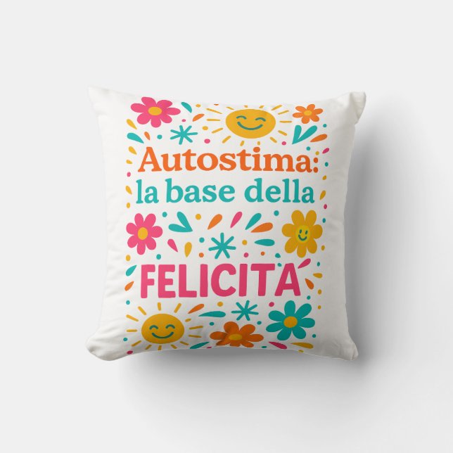 Autostima e felicità kudde (Framsida)