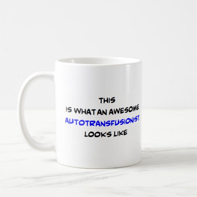 autotransfusion, fantastisk kaffemugg (Vänster)