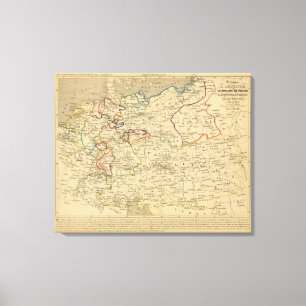 Autriche Prusse, Confed Germanique, Pologne Canvastryck