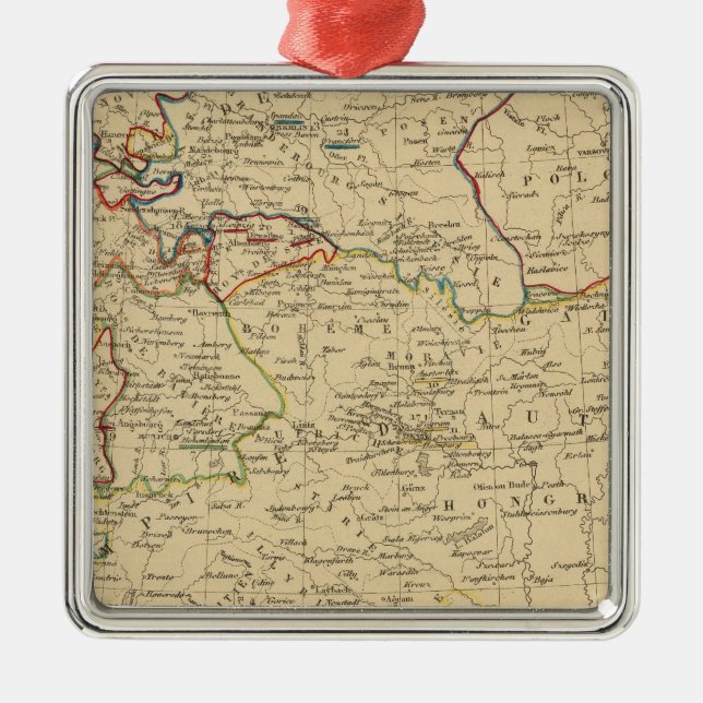 Autriche Prusse, Confed Germanique, Pologne Julgransprydnad Metall (Framsidan)