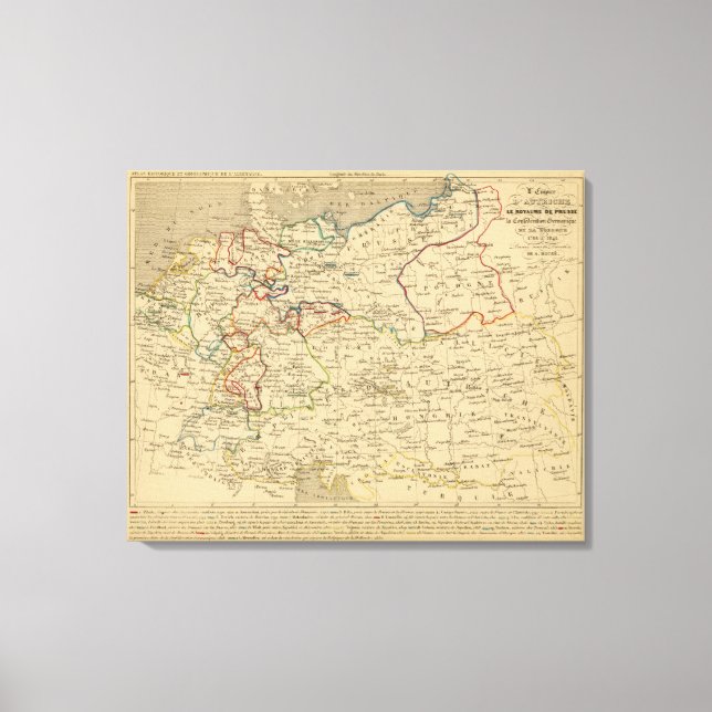 Autriche, Prusse, Confeed Germanique, Pologne Canvastryck (Framsida)