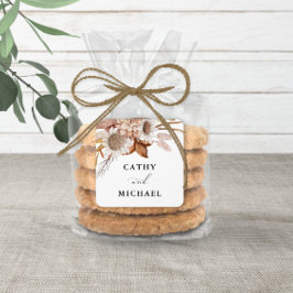 Autum Rustic Blommigt, Bröllop Hanging Fyrkantigt Klistermärke