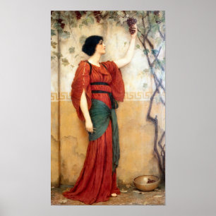 Autumn 1900 John William Godward. Poster