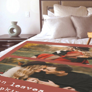 Autumn Aesthetic Terracotta Photo Fleecefilt