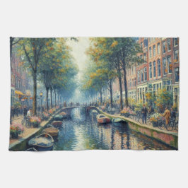 Autumn Afternoon at the Canal - Kitchen Towels Kökshandduk