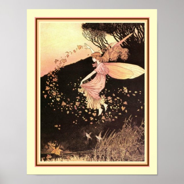 "Autumn Älva" 1920s Skriv ut - Ida Rentoul Outhwai Poster (Framsidan)