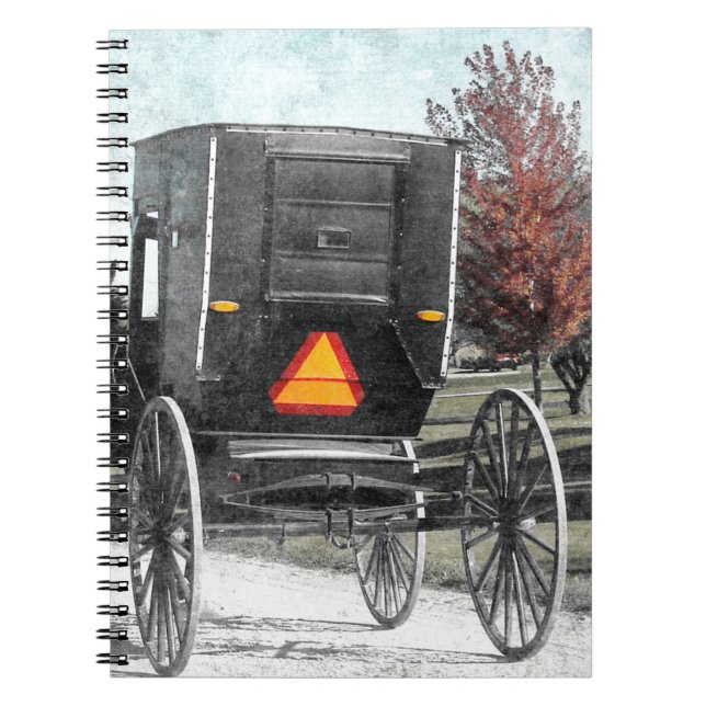 Autumn Amish Buggy Anteckningsbok (Framsidan)