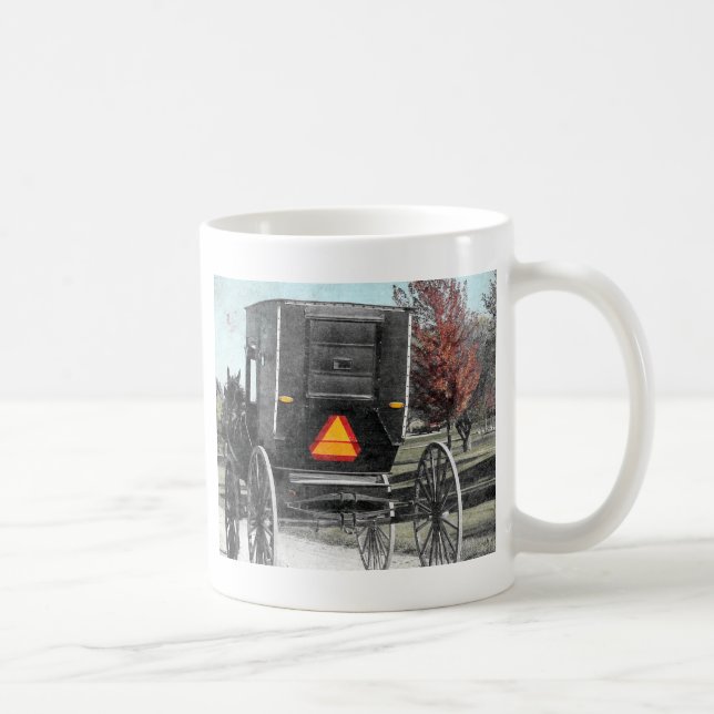 Autumn Amish Buggy Kaffemugg (Höger)
