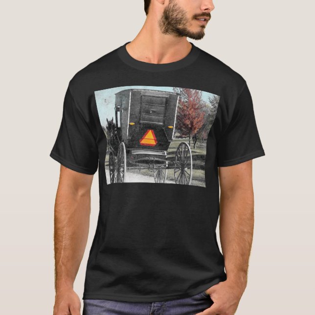 Autumn Amish Buggy Tee Shirt (Framsida)