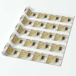 Autumn Amish Horse and Buggy Presentpapper
