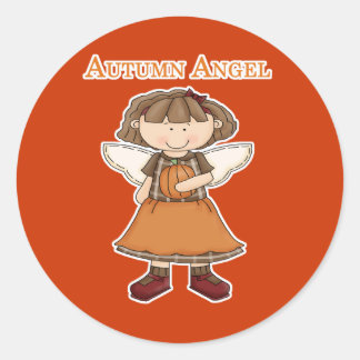 Autumn Angel Runt Klistermärke