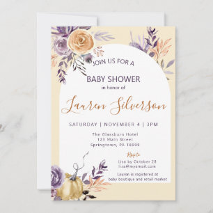 AUTUMN Baby Shower Inbjudningar