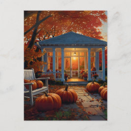 Autumn Backyard Vykort