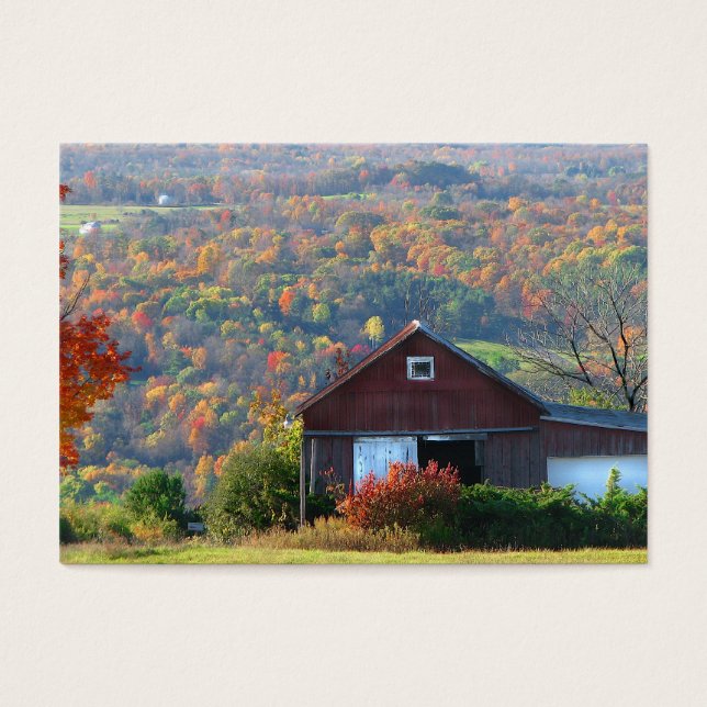 Autumn Barn och Backe ATC Visitkort (Framsidan)