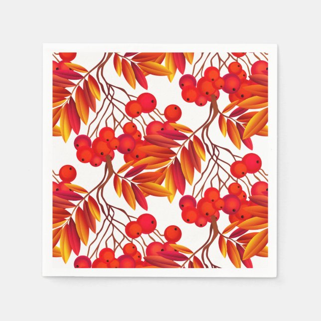 Autumn Berries Napkins Pappersservett (Framsidan)
