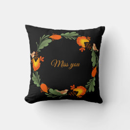 Autumn Bird Folk Art Kudde