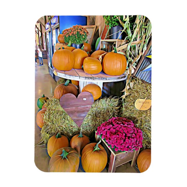 Autumn Blessings Halloween Pumpkins Magnet (Vertikal)