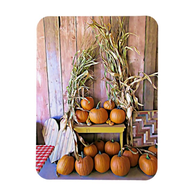 Autumn Blessings Halloween Pumpkins Magnet (Vertikal)