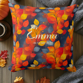 Autumn Bliss Löv Mönster | Fall Home Decor Kudde