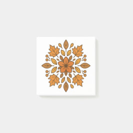 Autumn blommandala post-it block