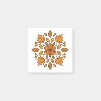 Autumn blommandala post-it block