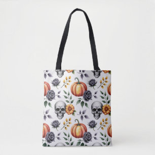 Autumn Blommigt Halloween Tote Bag Tygkasse