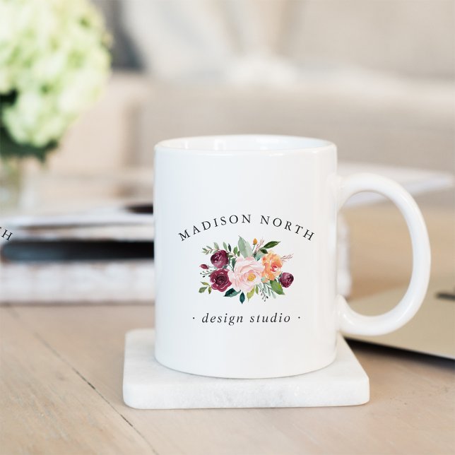 Autumn Bloom | Logotyp av Blommigt Kaffemugg (Skapare uppladdad)