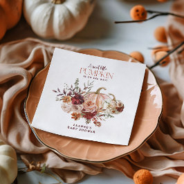 Autumn Blooms 'a little pumpkin' Baby Shower Pappersservett