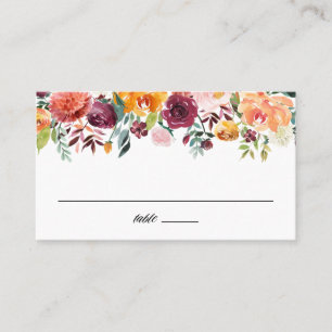 Autumn Blooms Garland Fall Wedding Placeringskort