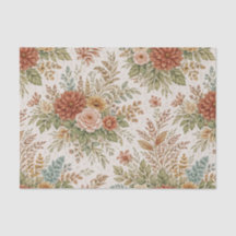 Autumn Blush Garden Floral Pattern